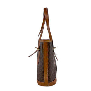 Celine Brown Handbag Macadam Leather Gold